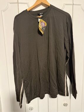 MEC Merino Men's Long-Sleeve Crewneck Shirt - Olive Green